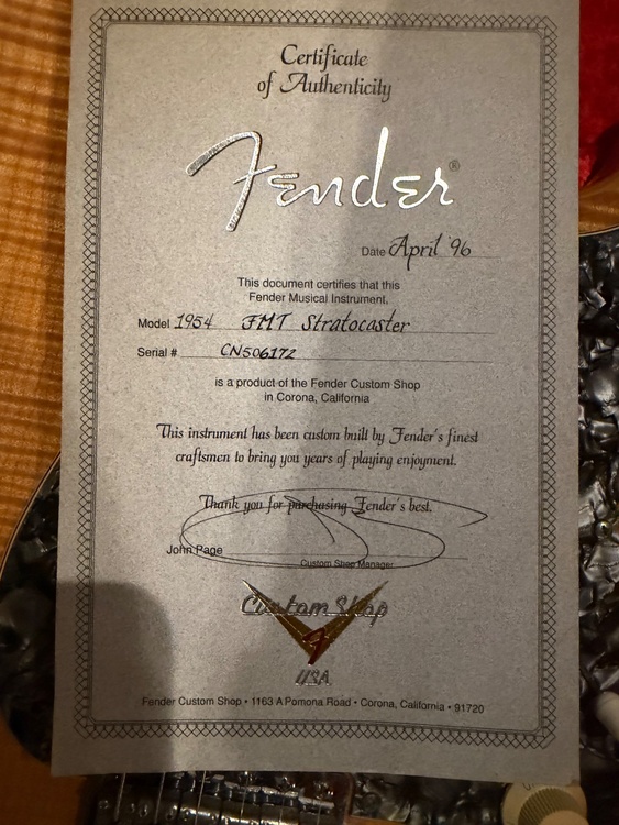 Fender Custom Shop 54 Stratocaster FMT（ピアノ・楽器・PA機材）の商品画像 - 査定依頼日：2026年3月24日 - 最高査定価格：200,000円