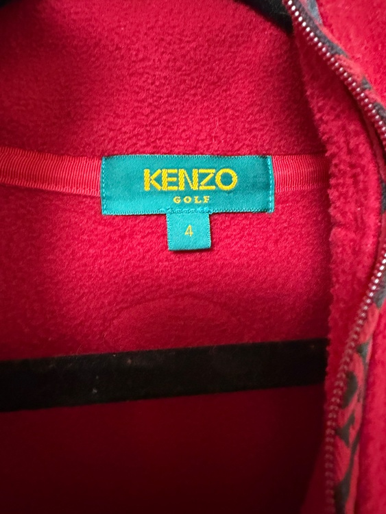 KENZO GOLF フリースジャケット ハーフジップ レッド（古着・ファッション）の商品画像 - 査定依頼日：2026年7月21日 - 最高査定価格：100,000円