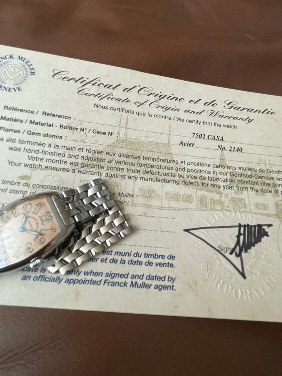 フランクミュラー カサブランカ 7502CASA（高級時計）の商品画像 - 査定依頼日：2025年5月11日 - 最高査定価格：250,000円