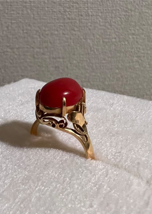 k18 指輪   リング　赤珊瑚（金・貴金属）の商品画像 - 査定依頼日：2023年2月27日 - 最高査定価格：10,000円