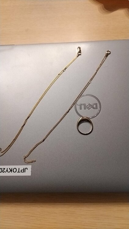 k18のネックレスと指輪　約8g（金・貴金属）の商品画像 - 査定依頼日：2026年3月25日 - 最高査定価格：155,000円