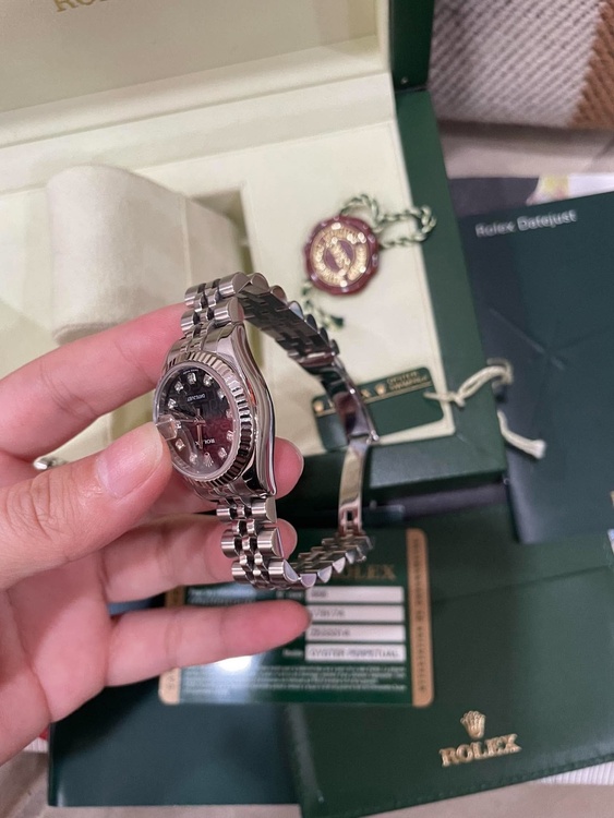 ROLEX ロレックス デイトジャスト Black COM 10P 26mm 腕時計 179174G レディース K18ホワイトゴールド ステンレススチール シルバー（高級時計）の商品画像 - 査定依頼日：2026年10月12日 - 最高査定価格：1,220,000円