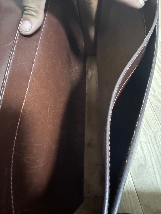 HERMES-PARIS 本革 ビジネスバッグ ブリーフケース ブラウンビンテー（ブランドバッグ）の商品画像 - 査定依頼日：2026年2月8日 - 最高査定価格：40,000円