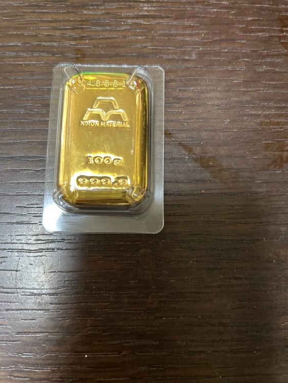 日本マテリアル　インゴット100グラム（金・貴金属）の商品画像 - 査定依頼日：2025年9月30日 - 最高査定価格：2,007,000円