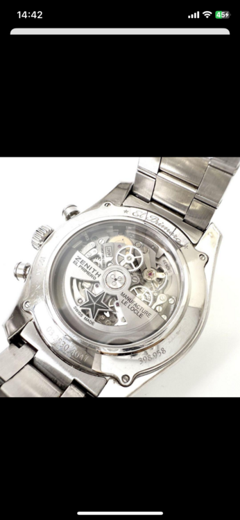 ゼニス メンズ腕時計 エルプリメロ クロノマスター（高級時計）の商品画像 - 査定依頼日：2026年2月21日 - 最高査定価格：700,000円