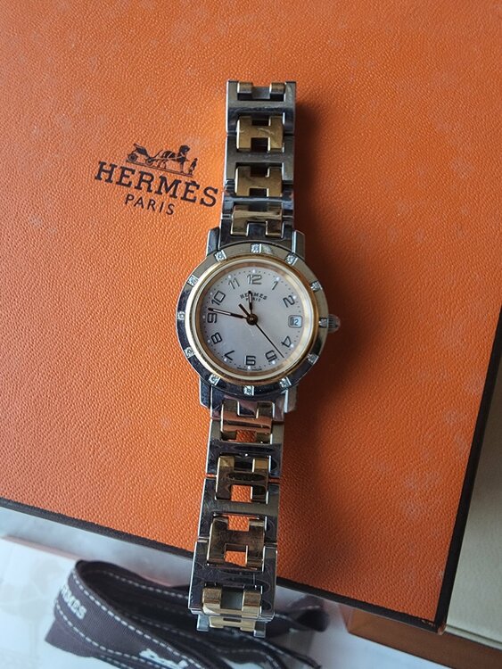 HERMES クリッパーナクレベガル12Pダイヤ（高級時計）の商品画像 - 査定依頼日：2026年8月18日 - 最高査定価格：65,000円