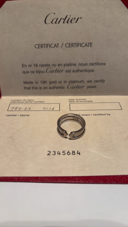 カルティエC2リング（金・貴金属）の商品画像 - 査定依頼日：2025年12月8日 - 最高査定価格：120,000円