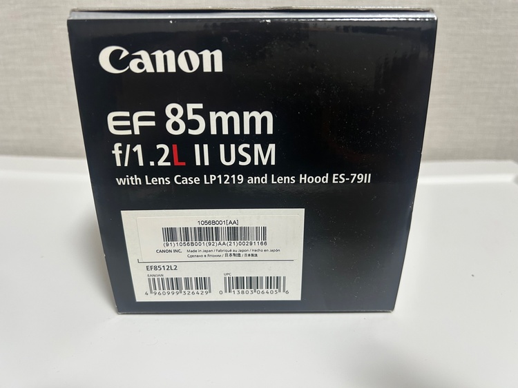 Canon EF 85mm f/1.2 L II USM（フード・元箱付）（カメラ）の商品画像 - 査定依頼日：2026年4月5日 - 最高査定価格：78,000円
