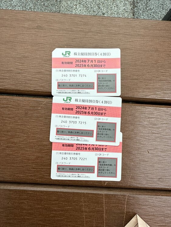 JR東日本株主優待（チケット・金券）の商品画像 - 査定依頼日：2025年5月14日 - 最高査定価格：3,500円