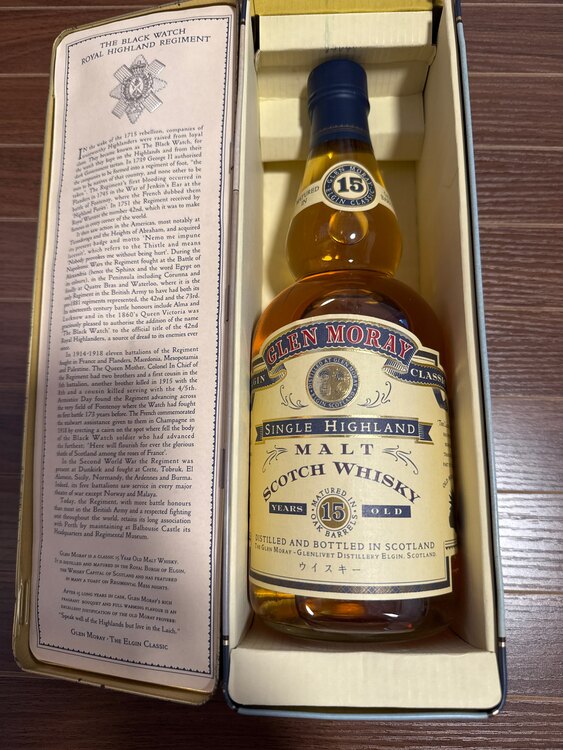 GLEN MORAY 15年（お酒）の商品画像 - 査定依頼日：2025年2月4日 - 最高査定価格：4,500円
