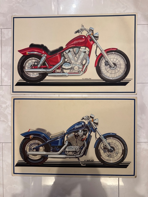 1988 Honda Steed 開発デザインスケッチ（美術品・骨董品）の商品画像 - 査定依頼日：2026年3月27日 - 最高査定価格：2,000円