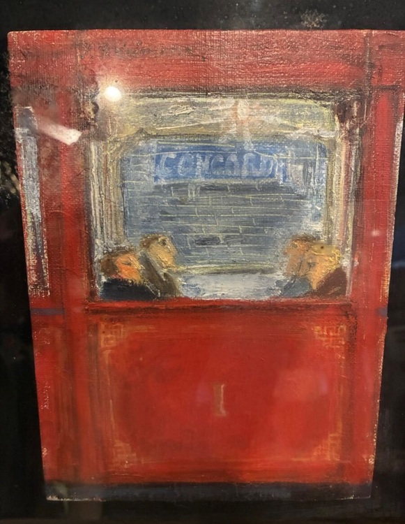 西村功　一等車の窓　油彩　ミニアチュール　真作　　 油絵（美術品・骨董品）の商品画像 - 査定依頼日：2025年8月30日 - 最高査定価格：50,000円