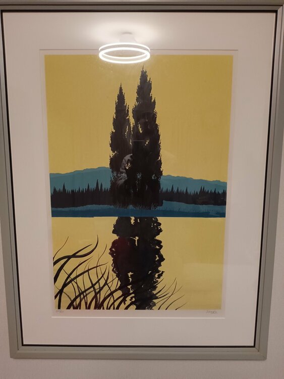 水辺の朝　千住博　リトグラフ（美術品・骨董品）の商品画像 - 査定依頼日：2026年2月1日 - 最高査定価格：15,000円