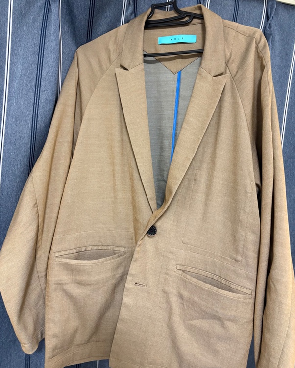 A17706 MUZE 22SS リラックステーラードジャケット ベージュ（古着・ファッション）の商品画像 - 査定依頼日：2026年4月6日 - 最高査定価格：100,000円