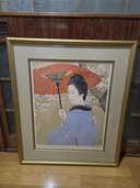 伊東深水、リトグラフ、春雨（美術品・骨董品）の商品画像 - 査定依頼日：2026年7月18日 - 最高査定価格：1,000円