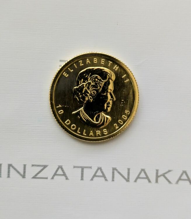メープルリーフ金貨　1/4oz（金・貴金属）の商品画像 - 査定依頼日：2025年9月30日 - 最高査定価格：152,000円