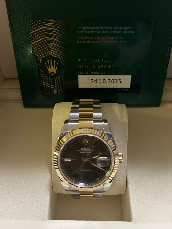 デイトジャスト41 イエロー　フルーテッドベゼル（高級時計）の商品画像 - 査定依頼日：2025年11月28日 - 最高査定価格：2,500,000円