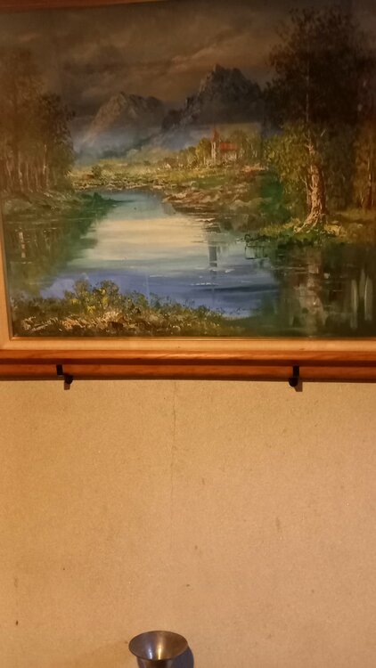 40年前に軽井沢行くの画廊にて20万円で購入欧米景色画絵寸法横74cm、縦58読（美術品・骨董品）の商品画像 - 査定依頼日：2026年4月10日 - 最高査定価格：5,000円