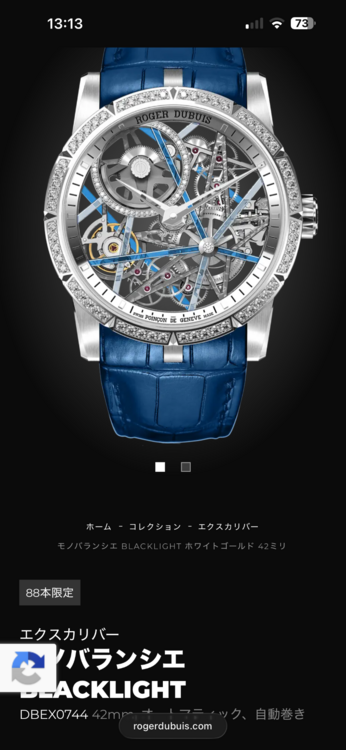 ロジェドゥブイ　エクスカリバー　ブラックライト　42mm（高級時計）の商品画像 - 査定依頼日：2026年7月7日 - 最高査定価格：4,000,000円