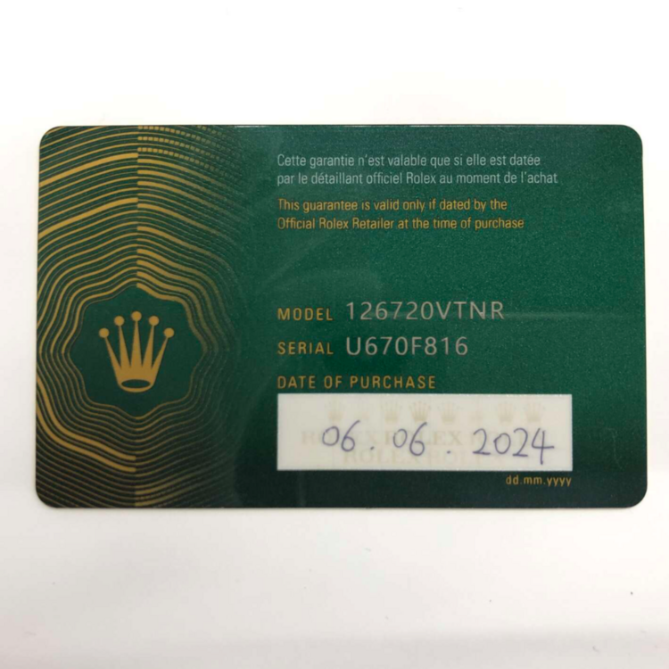 ロレックス GMTマスターⅡ 126720VTNR レフティー　オイスター AB（高級時計）の商品画像 - 査定依頼日：2025年4月21日 - 最高査定価格：1,950,000円