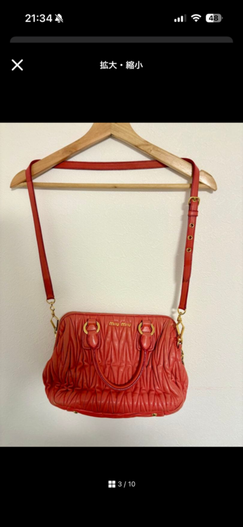 ミュウミュウ  （ブランドバッグ）の商品画像 - 査定依頼日：2026年4月22日 - 最高査定価格：100,000円