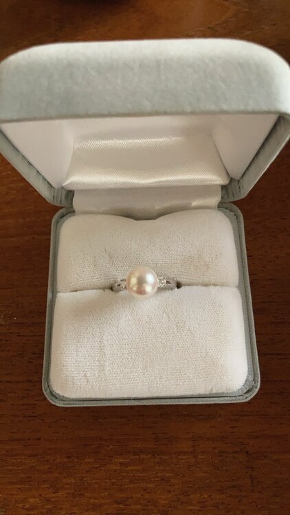 パール9mmダイヤモンド0.2ctのプラチナリング（金・貴金属）の商品画像 - 査定依頼日：2025年2月8日 - 最高査定価格：22,000円