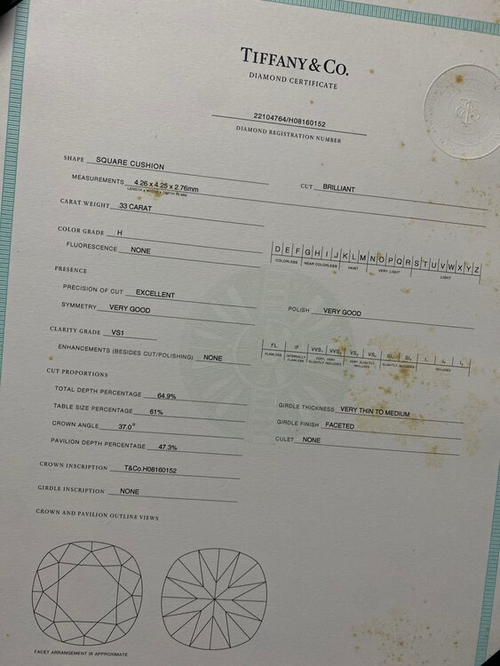 ティファニーダイヤモンドリング 0.33カラット（金・貴金属）の商品画像 - 査定依頼日：2025年2月20日 - 最高査定価格：100,000円