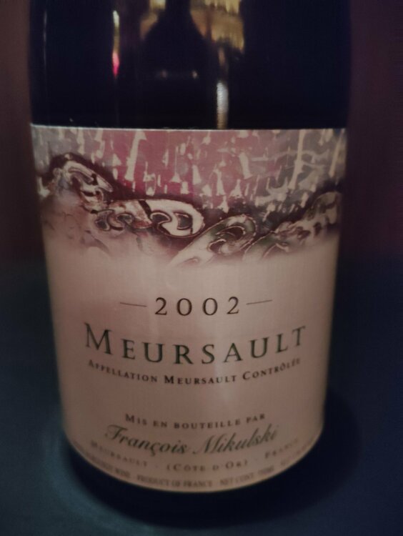 ムルソー　フランソワ・ミクルスキ　2002年（お酒）の商品画像 - 査定依頼日：2026年3月11日 - 最高査定価格：10,000円