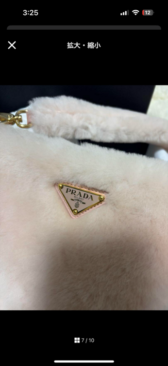 プラダ トライアングル ファー 2WAYショルダーバッグ（ブランドバッグ）の商品画像 - 査定依頼日：2025年4月23日 - 最高査定価格：160,000円