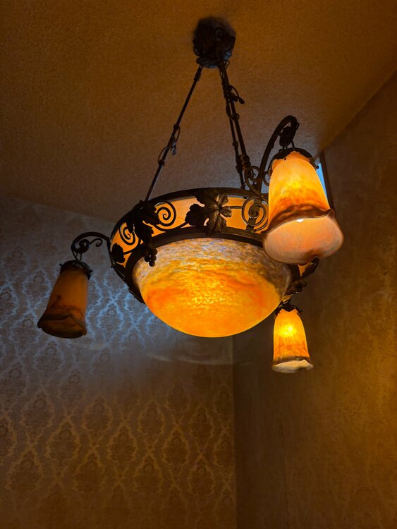 ミュラー　アンティークシャンデリア（美術品・骨董品）の商品画像 - 査定依頼日：2026年4月14日 - 最高査定価格：10,000円