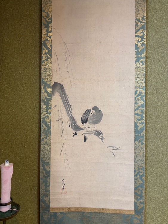 狩野常信　三幅対　梅に連雀、寿老人、柳に鳩（美術品・骨董品）の商品画像 - 査定依頼日：2026年5月25日 - 最高査定価格：10,000円