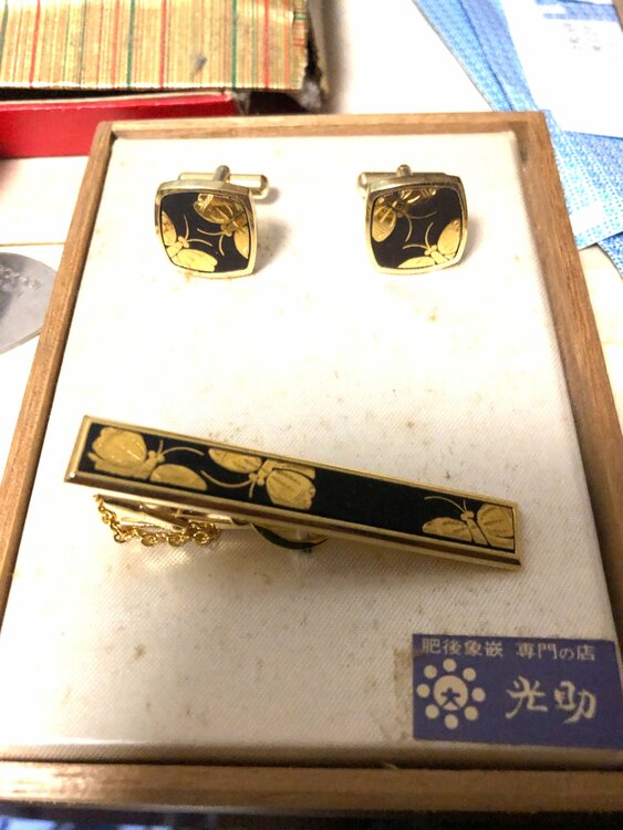 肥後象嵌 光助 ネクタイピン & カフス（美術品・骨董品）の商品画像 - 査定依頼日：2026年1月11日 - 最高査定価格：2,000円