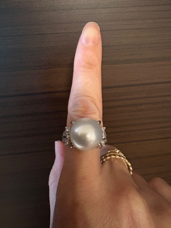 プラチナパールダイヤリング刻印pt900 0.46パール直径13mm（宝石）の商品画像 - 査定依頼日：2026年3月8日 - 最高査定価格：200,000円