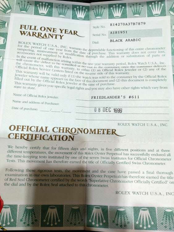 ロレックス エクスプローラー 14270（高級時計）の商品画像 - 査定依頼日：2025年3月29日 - 最高査定価格：850,000円