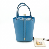 HERMES ピコタンロックPM ニューブルージーン ゴールド金具 G刻印 新品（ブランドバッグ）の商品画像 - 査定依頼日：2026年6月19日 - 最高査定価格：550,000円