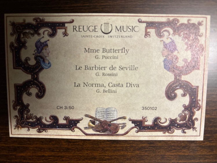 リュージュ　オルゴール　50弁3曲（美術品・骨董品）の商品画像 - 査定依頼日：2026年4月2日 - 最高査定価格：51,000円