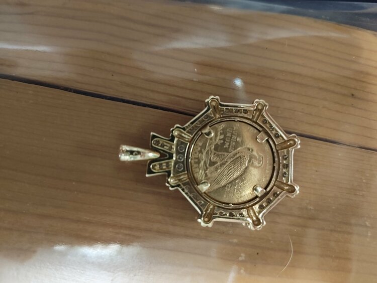 アメリカ 10ドル インディアンヘッド金貨付き ペンダントトップ（金・貴金属）の商品画像 - 査定依頼日：2026年6月21日 - 最高査定価格：430,000円