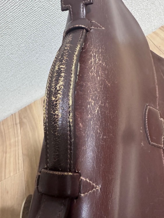 HERMES-PARIS 本革 ビジネスバッグ ブリーフケース ブラウンビンテー（ブランドバッグ）の商品画像 - 査定依頼日：2026年2月8日 - 最高査定価格：40,000円