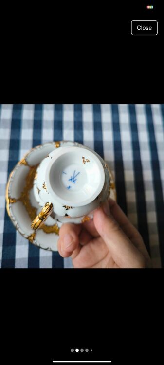 マイセン　Bフォーム　モカカップとソーサー（美術品・骨董品）の商品画像 - 査定依頼日：2025年10月18日 - 最高査定価格：15,000円