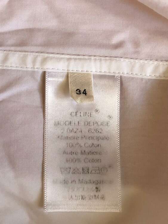 セリーヌ　スタンドカラーシャツ　（古着・ファッション）の商品画像 - 査定依頼日：2025年2月7日 - 最高査定価格：5,500円