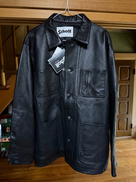 ショット　ラムレザー　カバーオールジャケット（古着・ファッション）の商品画像 - 査定依頼日：2025年11月9日 - 最高査定価格：20,000円