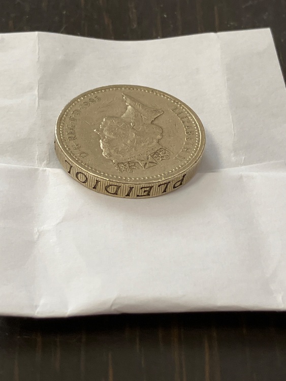 イギリス 1985年 1ポンド 逆エッジエラー（美術品・骨董品）の商品画像 - 査定依頼日：2025年11月17日 - 最高査定価格：20,000円