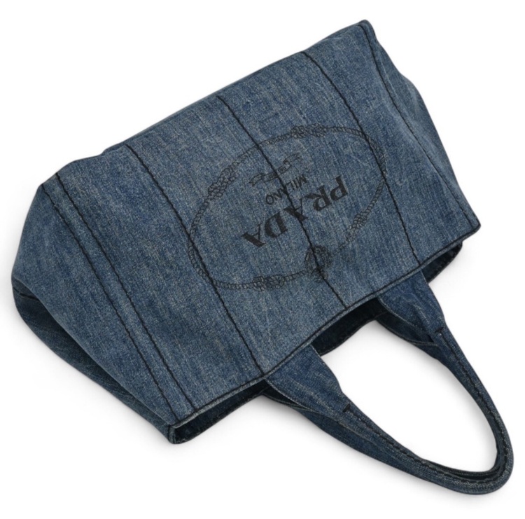 プラダ デニム カナパ トートバッグ ブルーゴールド（ブランドバッグ）の商品画像 - 査定依頼日：2025年8月23日 - 最高査定価格：50,000円