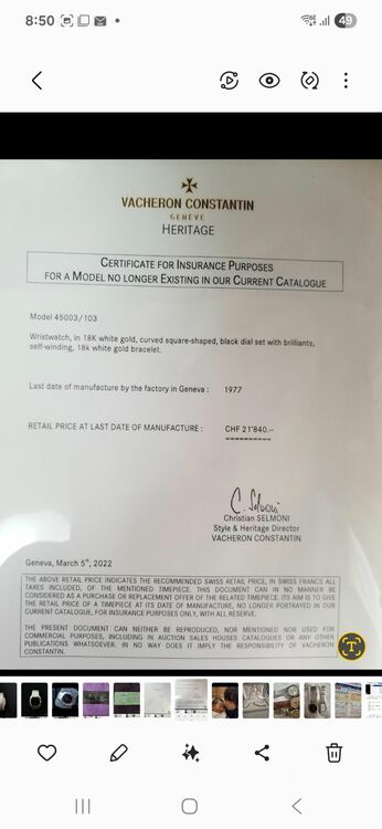 ヴァシュロン コンスタンタン その他 45003（高級時計）の商品画像 - 査定依頼日：2025年10月5日 - 最高査定価格：1,500,000円