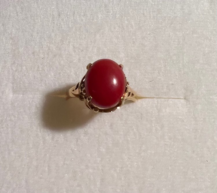 k18 指輪   リング　赤珊瑚（金・貴金属）の商品画像 - 査定依頼日：2023年2月27日 - 最高査定価格：10,000円