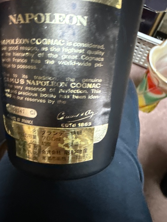 CAMUS NAPOLEON 459347 EASTD1863（お酒）の商品画像 - 査定依頼日：2025年11月10日 - 最高査定価格：1,500円