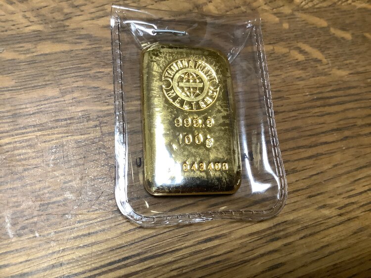 田中貴金属100gインゴット（金・貴金属）の商品画像 - 査定依頼日：2025年2月5日 - 最高査定価格：1,470,000円