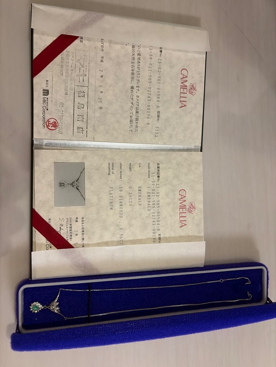 エメラルドとダイアモンドネックレス（金・貴金属）の商品画像 - 査定依頼日：2026年2月19日 - 最高査定価格：250,000円