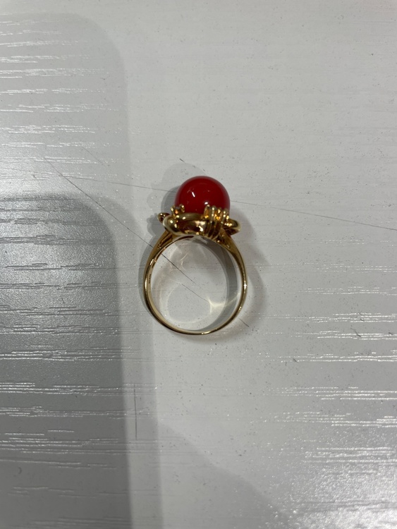 珊瑚リング（金・貴金属）の商品画像 - 査定依頼日：2026年2月12日 - 最高査定価格：129,000円