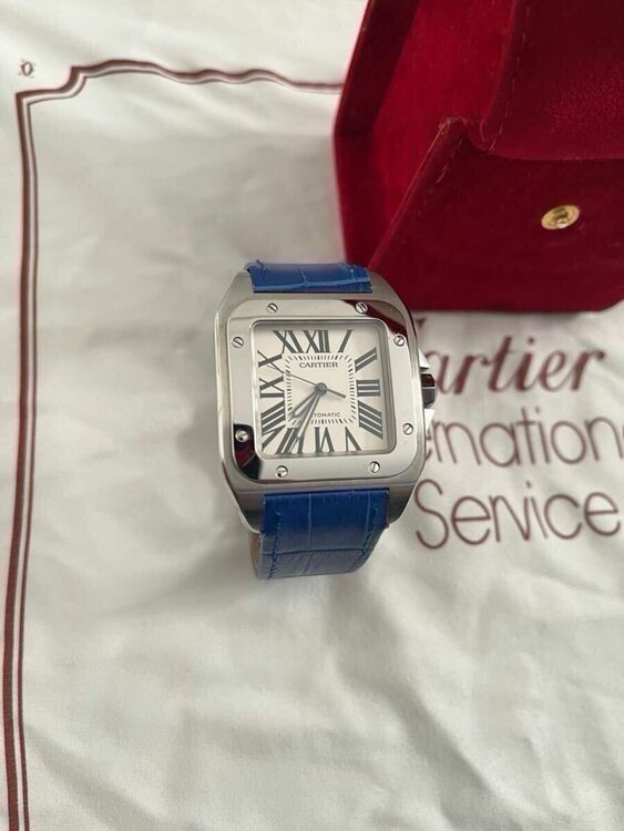 カルティエ サントス 100L（高級時計）の商品画像 - 査定依頼日：2025年6月25日 - 最高査定価格：450,000円